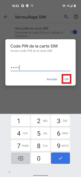 Changer le code PIN sur le Google Pixel 3a